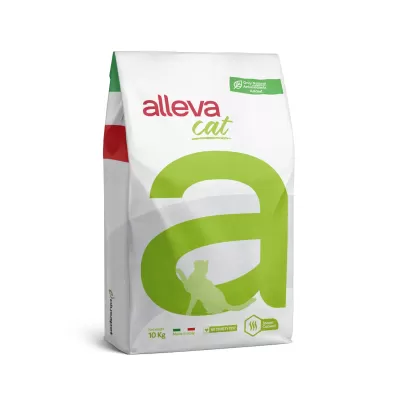 Храна за котки alleva holistic (adult cat) с пилешко и патешко и с влакнини от захарна тръстика и Ал 10кг.