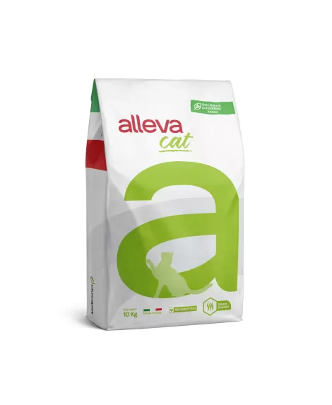 Храна за котки alleva holistic (adult cat) с пилешко и патешко и с влакнини от захарна тръстика и Ал 10кг.