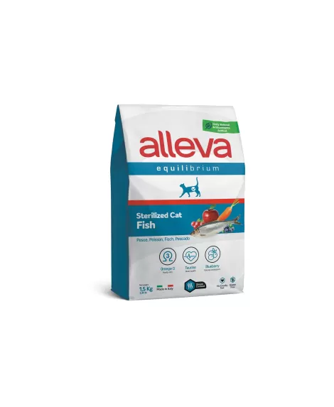 Храна за котки alleva equilibrium sterilized (adult cat) с океанска риба, 1.5 кг.