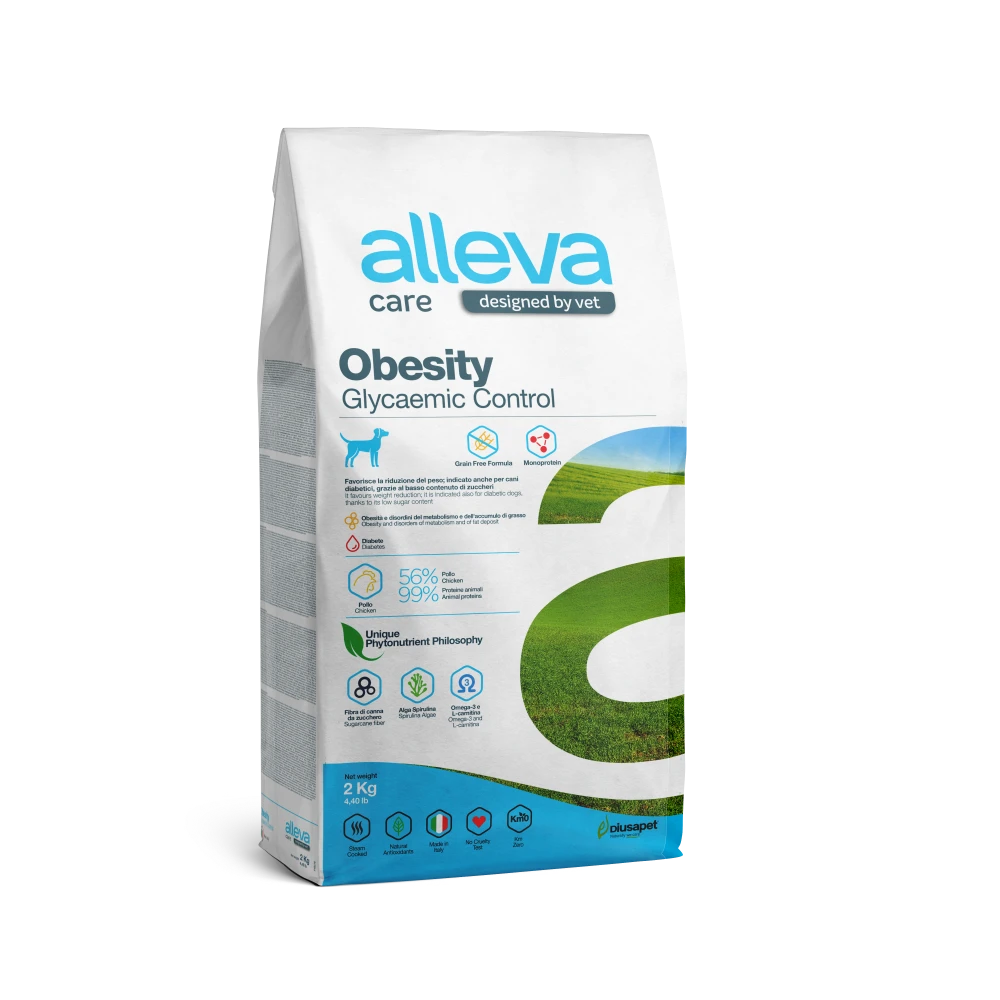 Alleva care obesity glycemic control – Диетична ветеринарна храна за кучета в зряла възраст 2 кг.